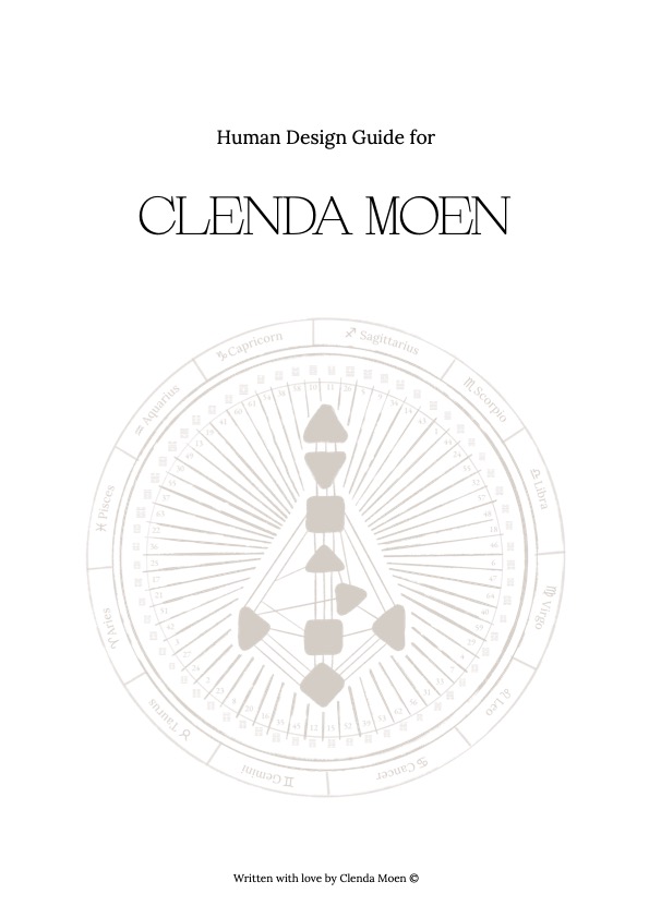 Guide cover with your name and chart